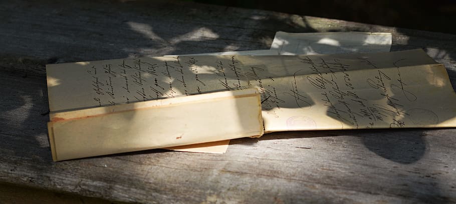 letter, old, paper, read, message, text, communication, indoors HD wallpaper