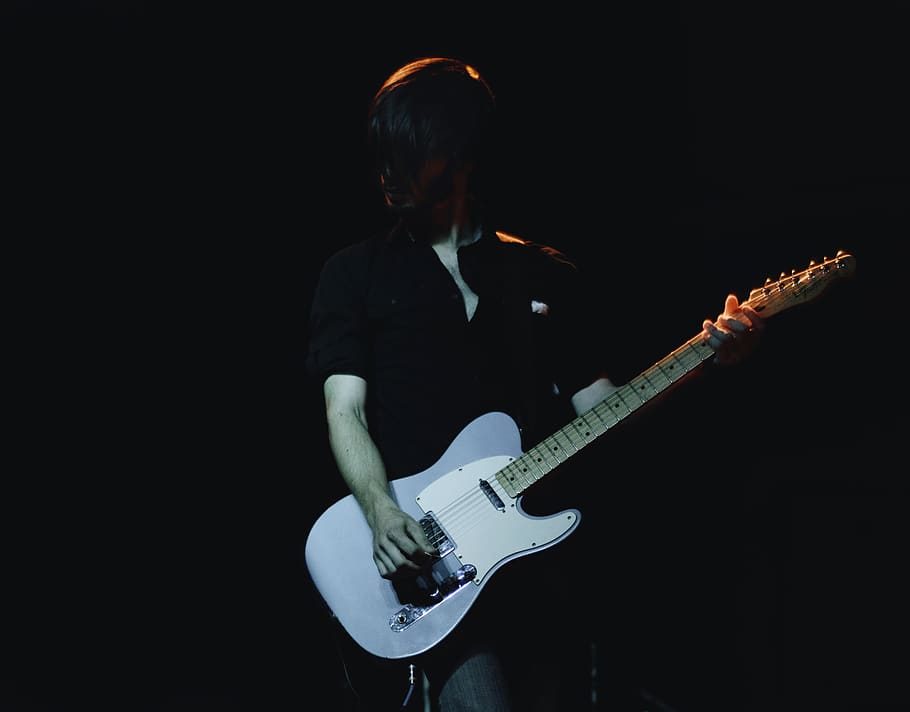 man playing guitar, musical instrument, musical equipment, musician HD wallpaper