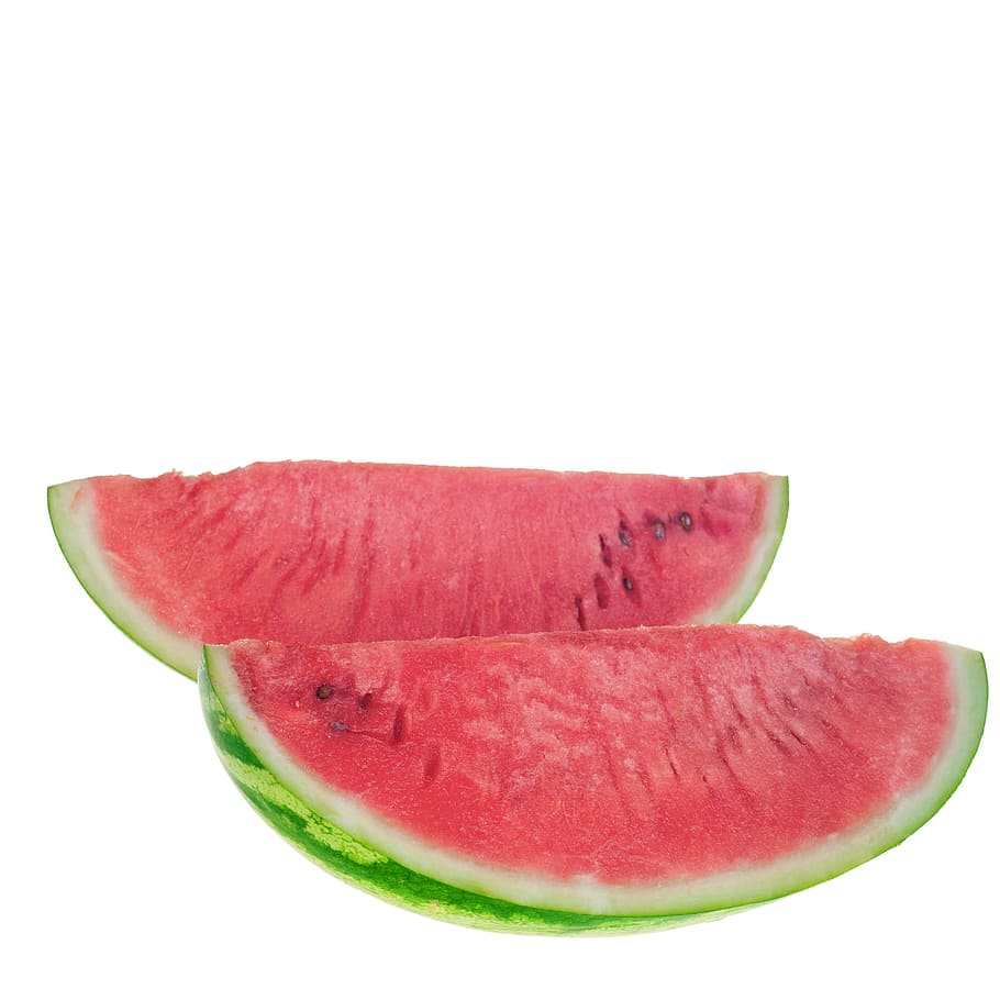 watermelon, slice, isolated, white, sweetfood, red, diet, studio HD wallpaper