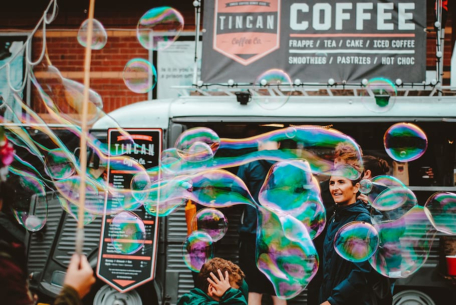 Tican Coffee advertisement, communication, multi colored, group of people HD wallpaper