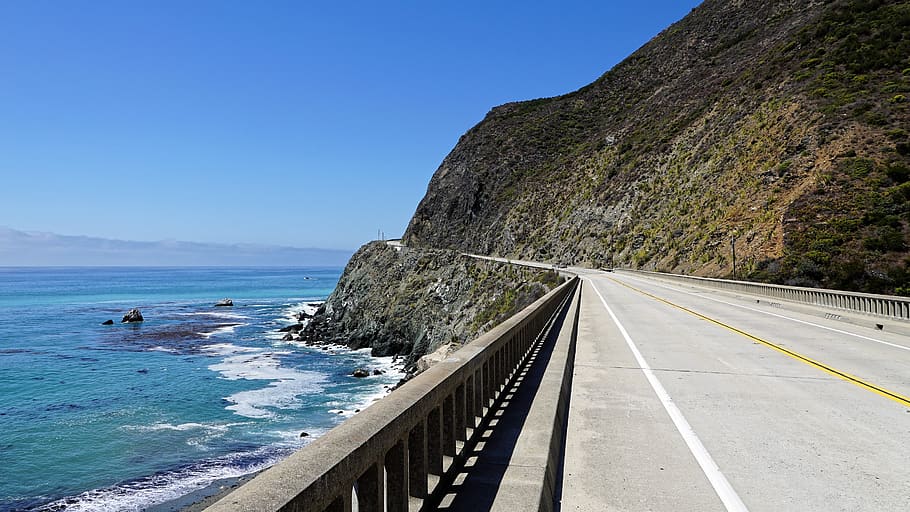 travel, california, nature, coast, sea, highway number 1, big sur