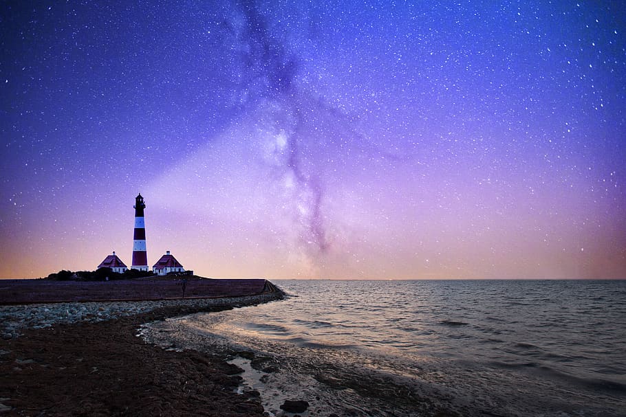 sea, ocean, water, waves, nature, coast, beach, shore, night HD wallpaper