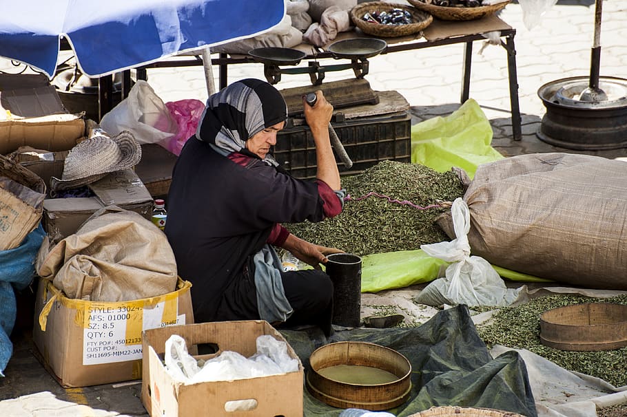 morocco, real people, occupation, food and drink, retail, day HD wallpaper
