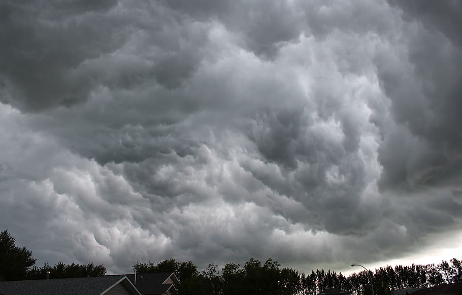 storm, clouds, threatening, thunderstorm, cloud - sky, beauty in nature, HD wallpaper