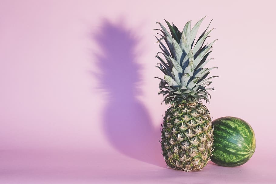 watermelon, pineapple, fruit, summer, healthy, wellness, fresh, HD wallpaper