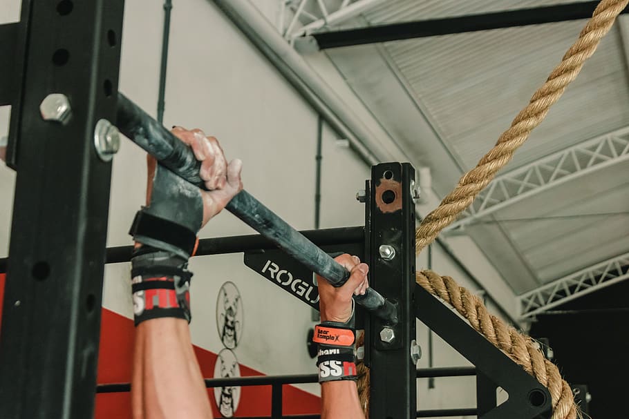 Person Doing Pull Up, active, close-up, crossfit workouts, effort HD wallpaper