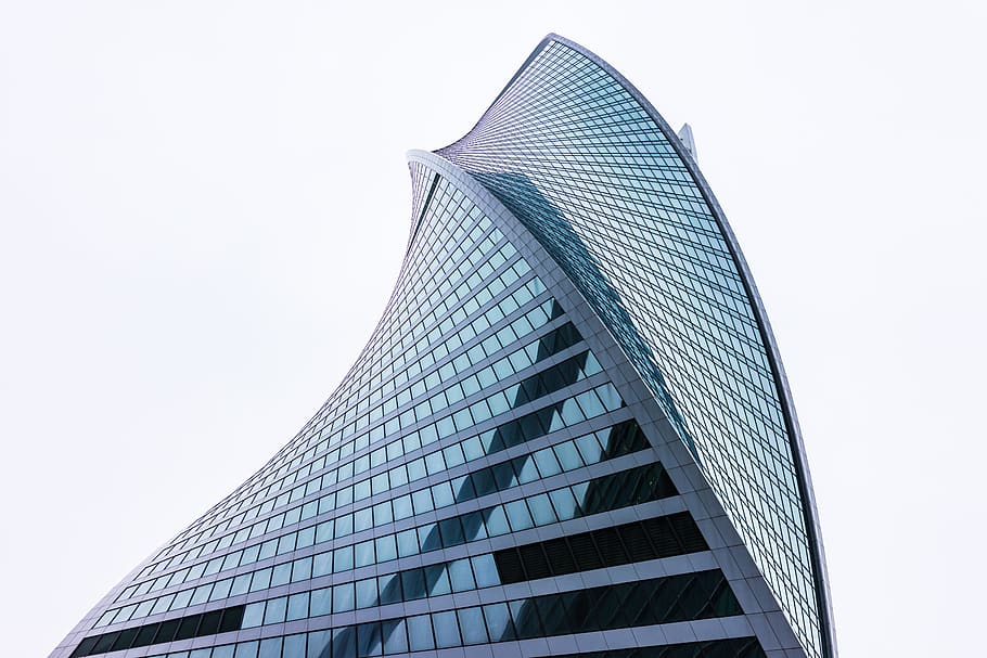 gray concrete high-rise building, building exterior, built structure HD wallpaper