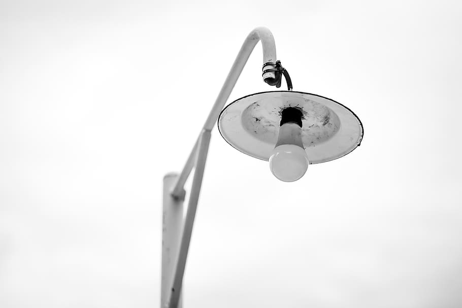 lamp, light, electricity, illumination, isolated, background HD wallpaper