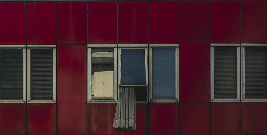 slightly opened window, home decor, curtain, window shade, urban HD wallpaper