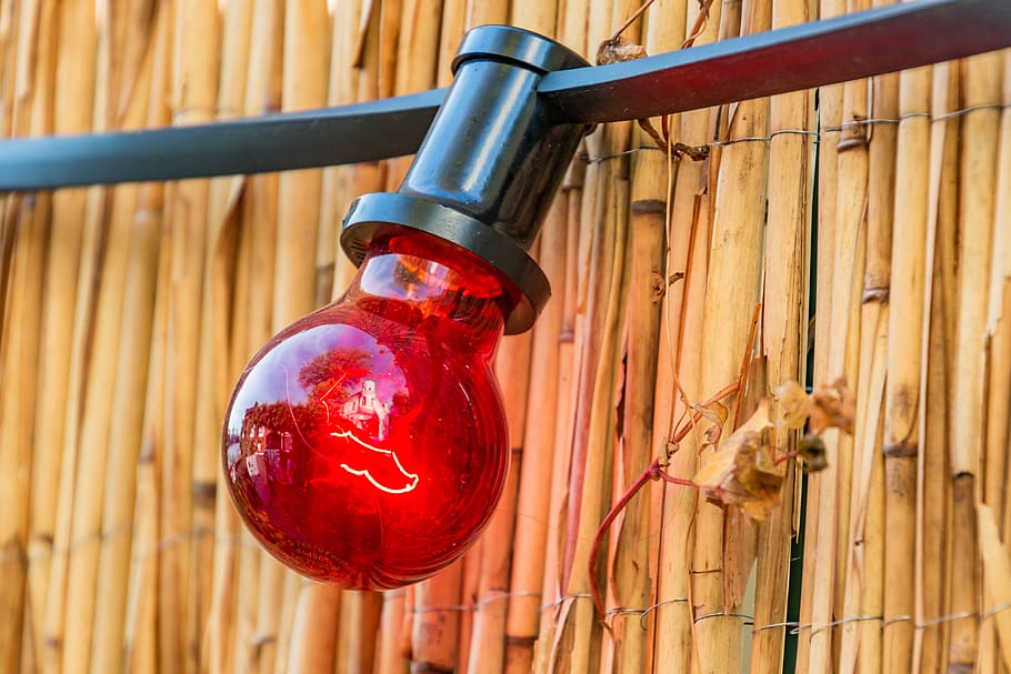 light, red light, lighting, lamp, reed, lichterkette, decoration HD wallpaper