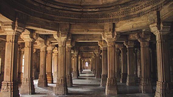 Brown Concrete Columns, ancient, architecture, building, culture HD wallpaper