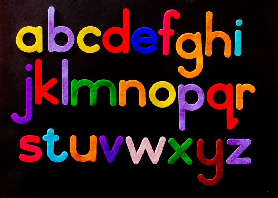 HD wallpaper: Alphabet Letter Text on Black Background, abc, art, close-up  | Wallpaper Flare