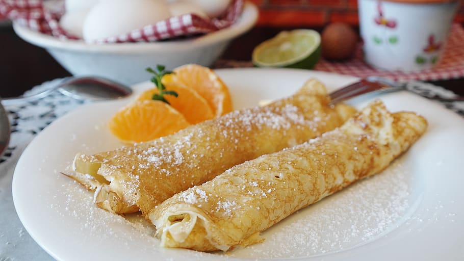 Close-up of Food in Plate, bake, baked, bread, cake, coffee, cook HD wallpaper