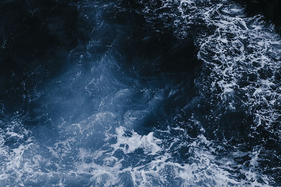 rippling body of water, wave, splash, ocean, sea, mist, coast HD wallpaper
