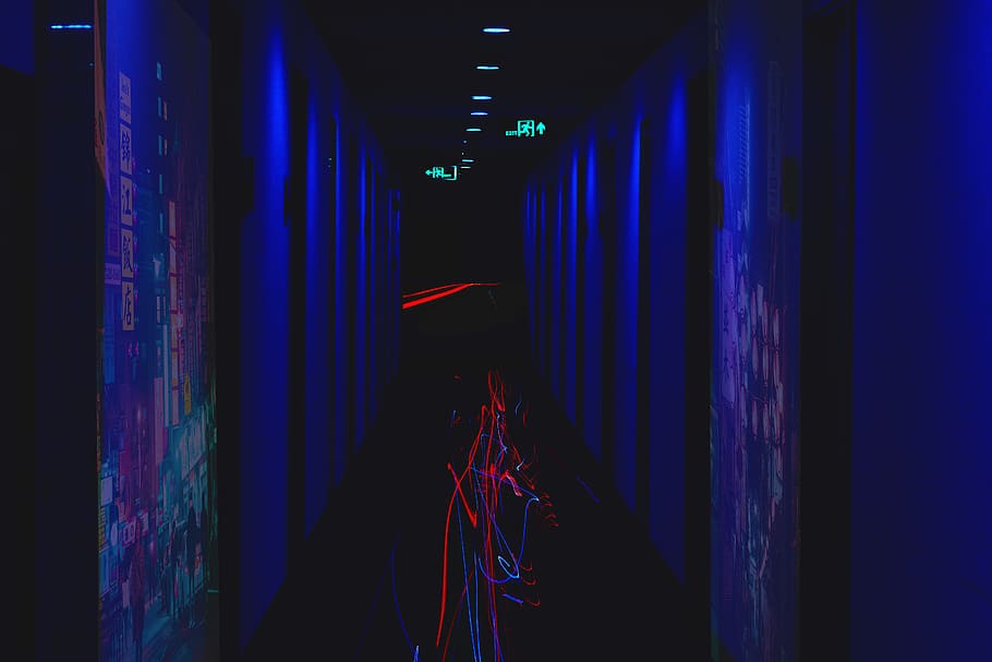 corridor, lighting, person, human, tunnel, sleeve, apparel HD wallpaper