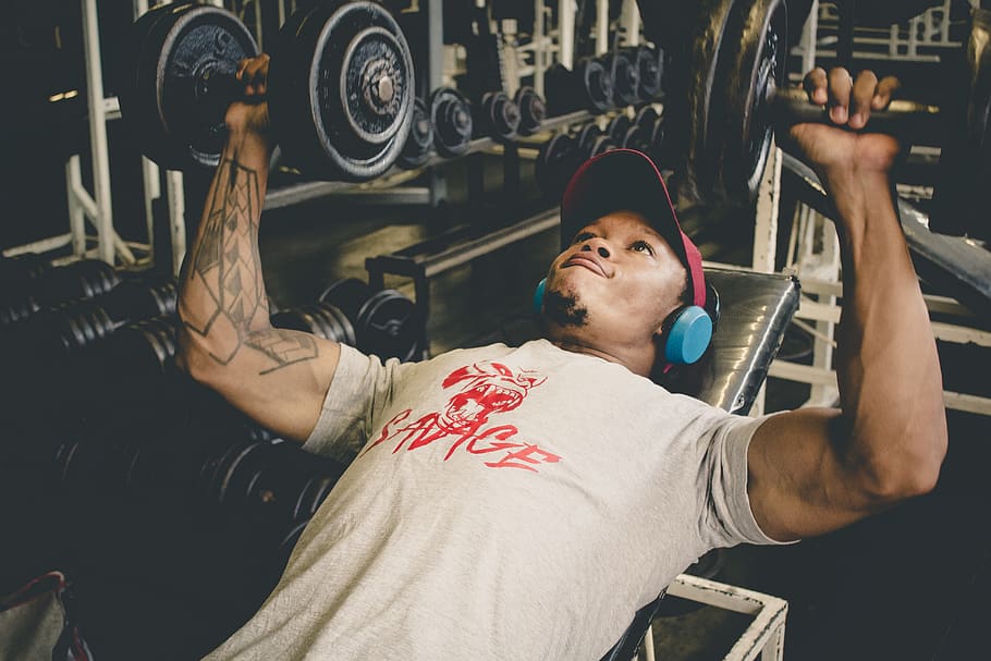 man holding fixed-weight dumbbells, skin, clothing, apparel, human HD wallpaper