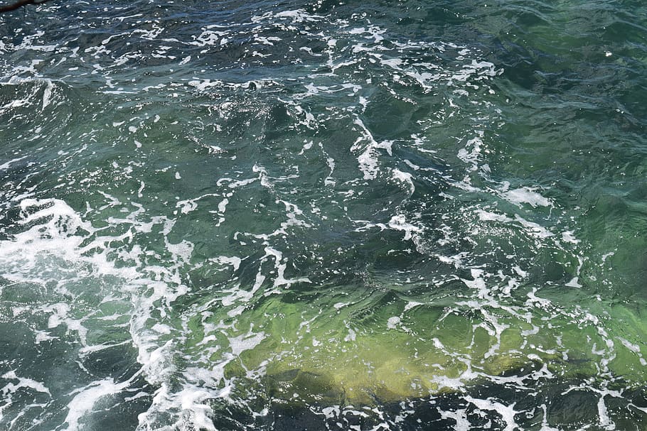 ocean, green, water, sea, no people, motion, beauty in nature HD wallpaper