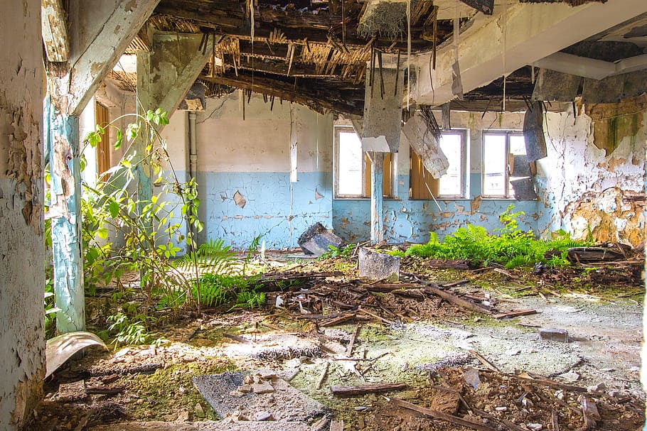 place, abandoned, old, construction, architecture, mess, destruction HD wallpaper