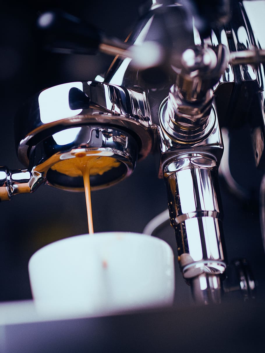 HD Wallpaper Espresso Machine Extracting Coffee And Dripping In White Cup Wallpaper Flare
