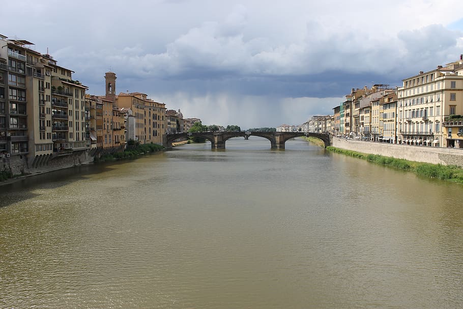 florence, bridge, italy, rain, architecture, built structure HD wallpaper