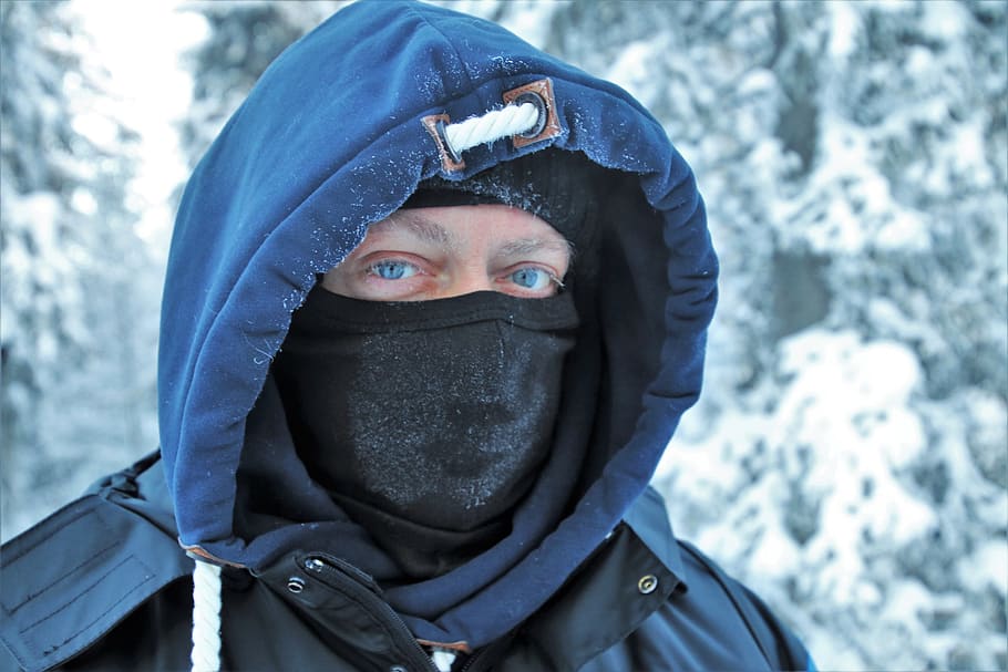 lapland, face, it, hood, icy, frozen, snowy, winter, frost HD wallpaper