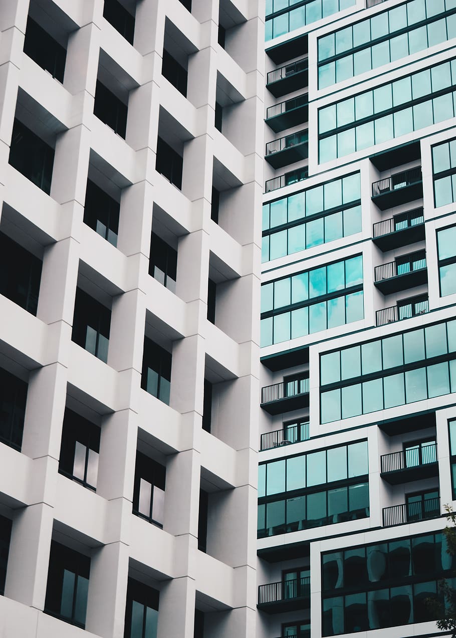 white high-rise building, housing, atlanta, united states, architecture HD wallpaper