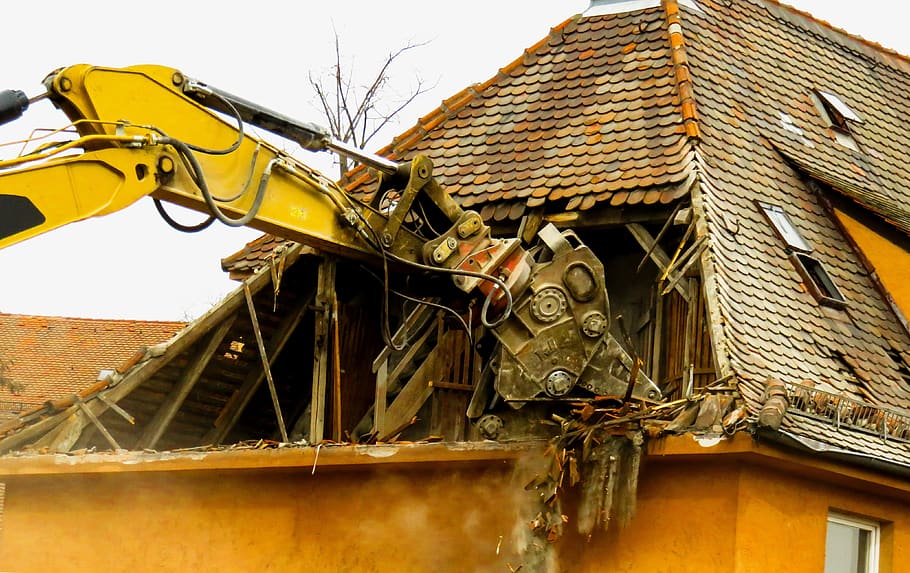 architecture, building, house, demolition, old, ruin, renovation HD wallpaper