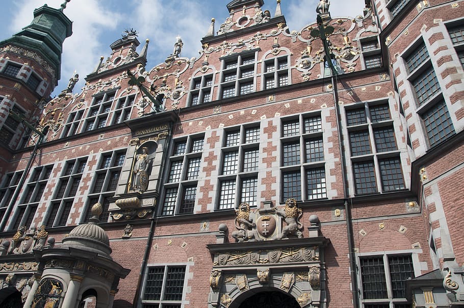 Brown and White Palace, architecture, building, facade, low angle shot HD wallpaper