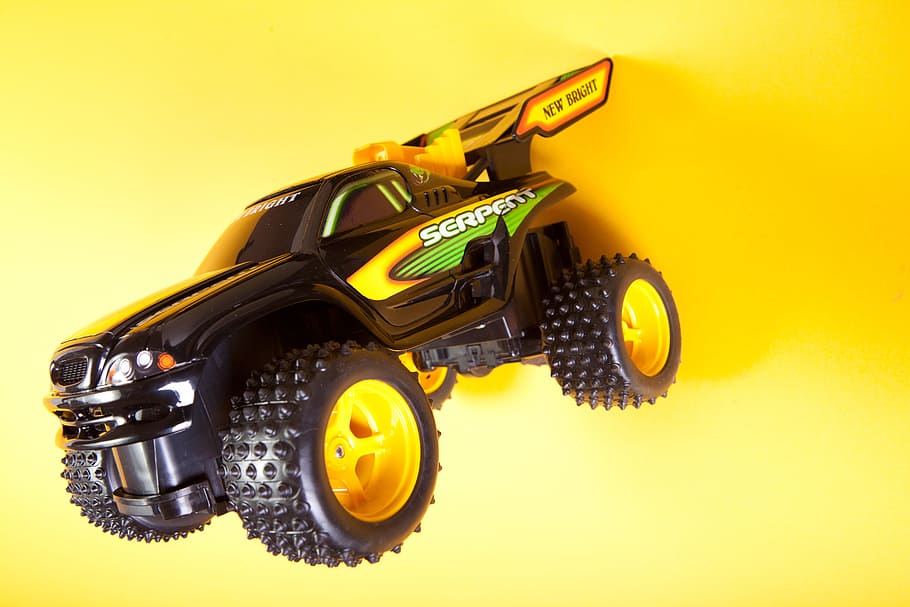 auto, automobile, car, drive, toy, transport, wheel, yellow HD wallpaper