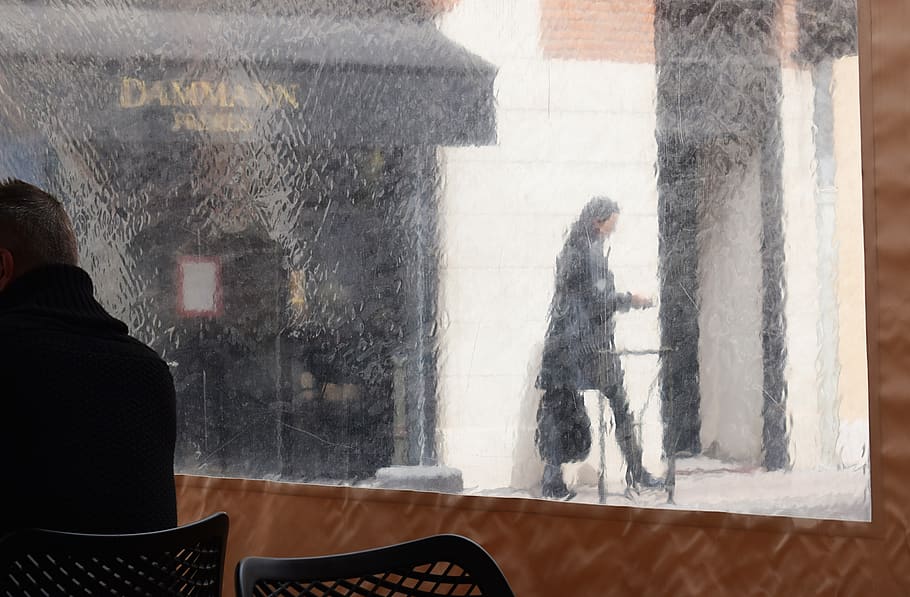 real people, window, glass - material, architecture, day, transparent HD wallpaper