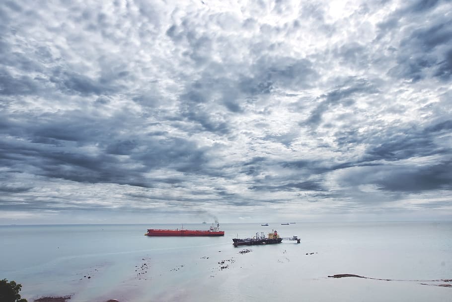 Photo of Boats on Seashore, beach, clouds, cloudy, daylight, idyllic HD wallpaper