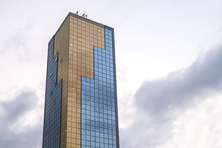 Brown and Blue High-rise Building, architect, architecture, city HD wallpaper