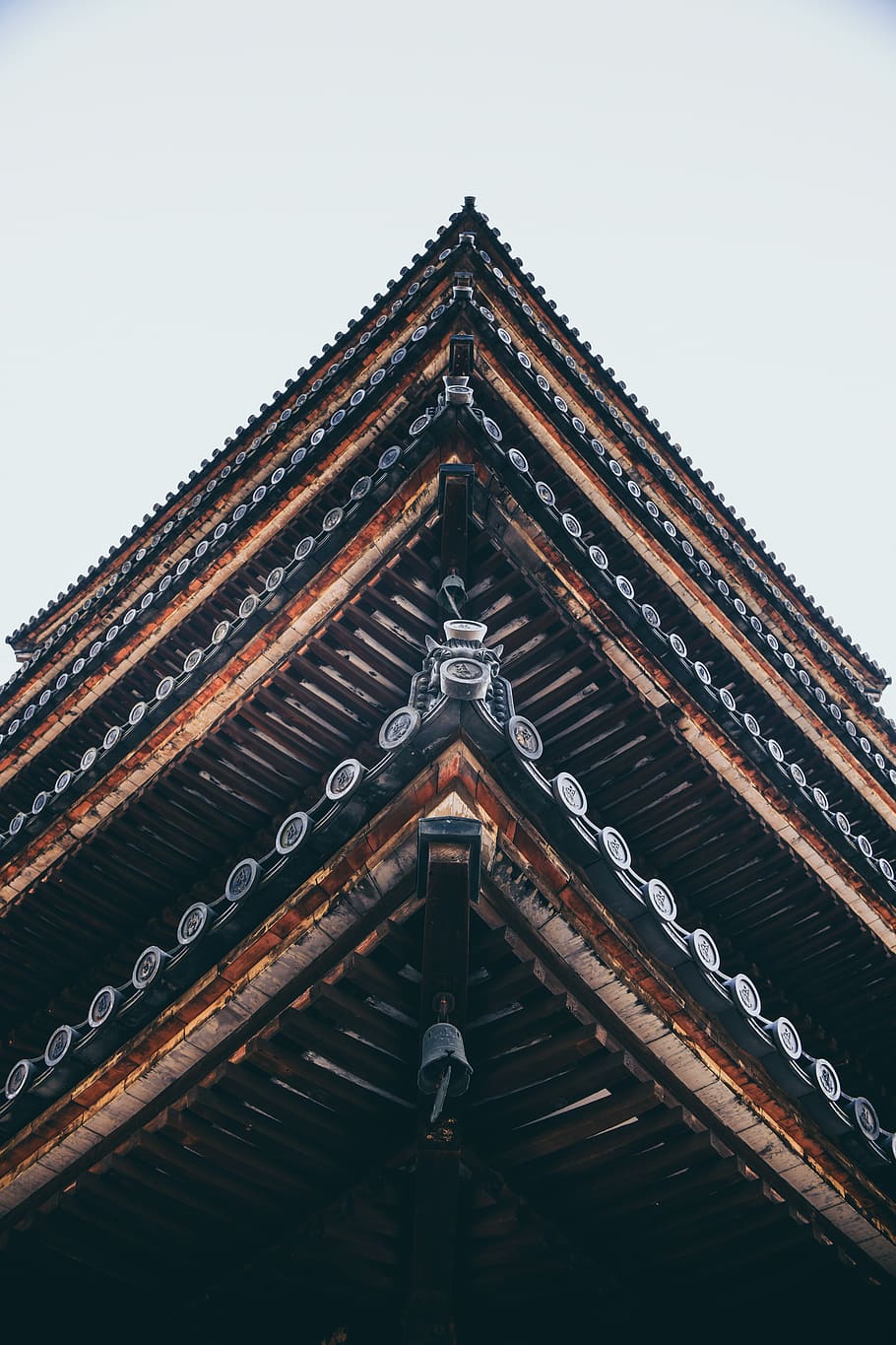 brown building under white sky, temple, architecture, worship HD wallpaper