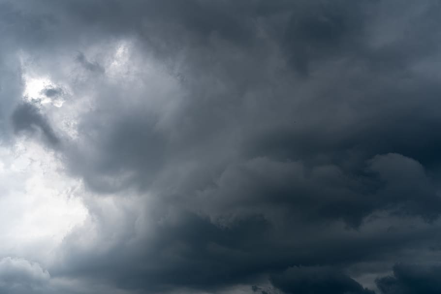 sky, cloud - sky, storm, beauty in nature, storm cloud, overcast HD wallpaper