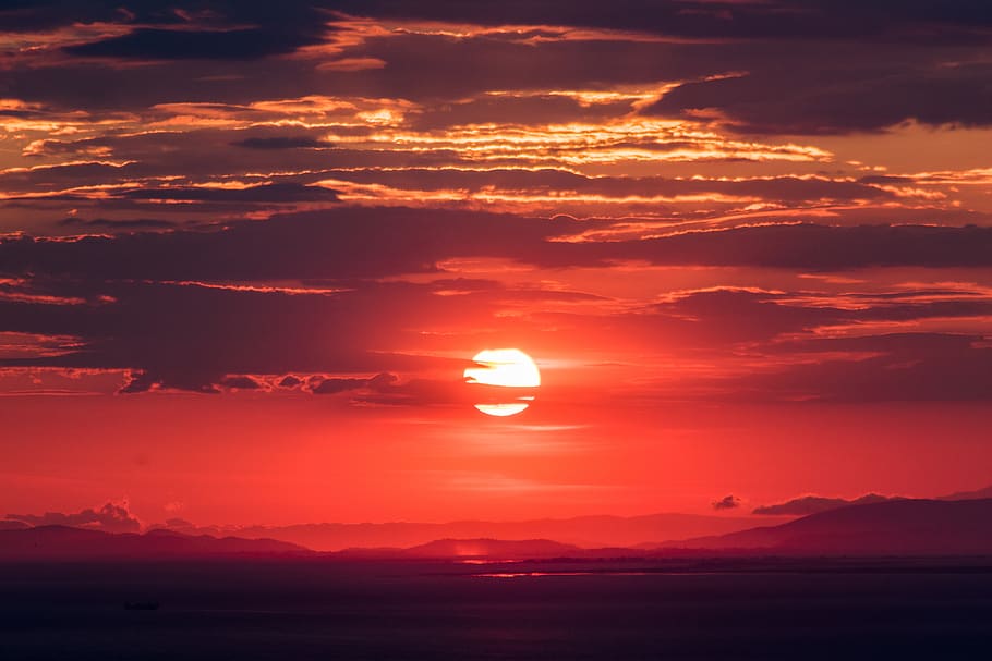 night, sky, clouds, moon, light, view, sunset, cloud - sky HD wallpaper