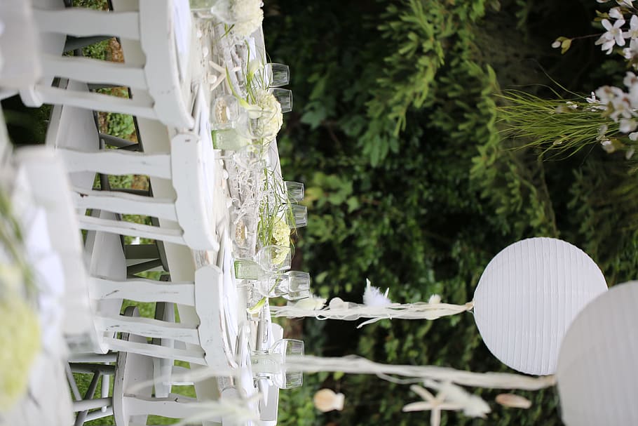 fine dining setting outdoor, tablescape, lampoon, wedding, beach HD wallpaper