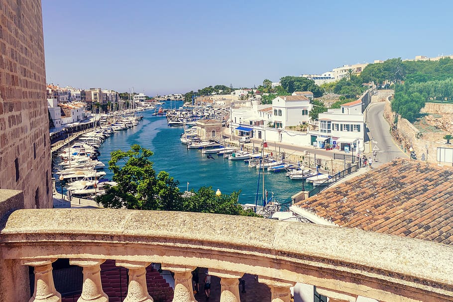 marina, boats, architecture, built structure, building exterior HD wallpaper