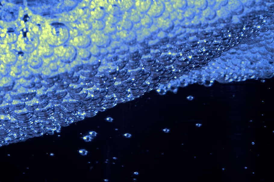 water, bubble, close-up, no people, nature, backgrounds, indoors HD wallpaper