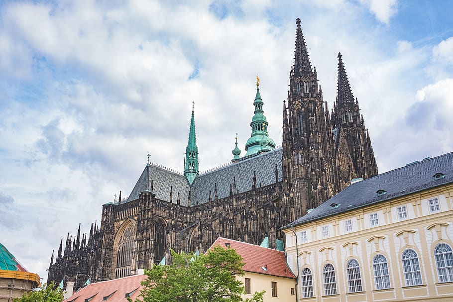 building, spire, steeple, architecture, tower, church, city HD wallpaper