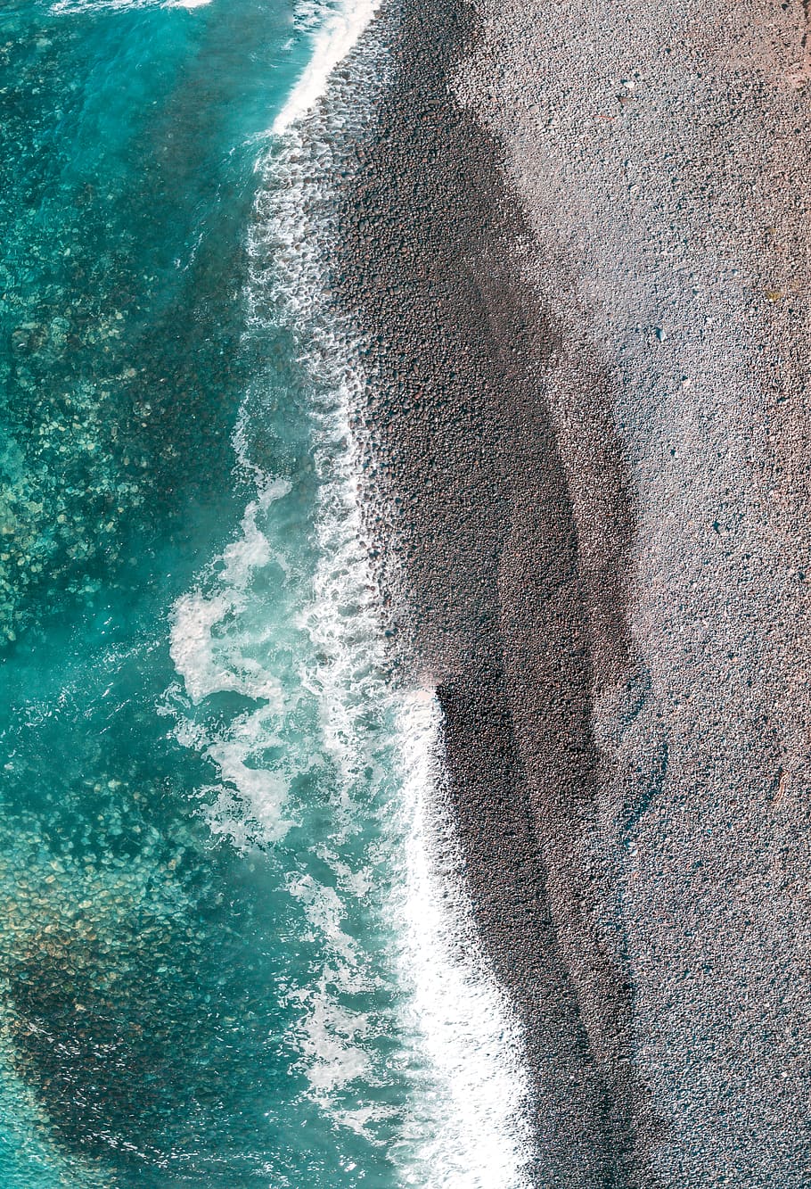 beach and blue water, nature, outdoors, sea, ocean, scenery, river HD wallpaper
