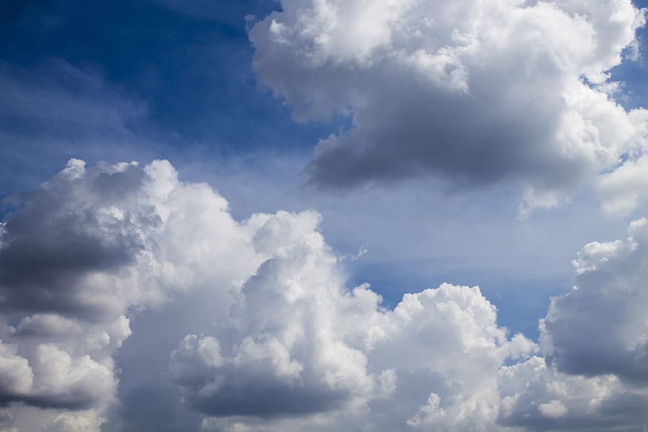 sky, clouds, nature, weather, smoke, cloudscape, partly cloudy HD wallpaper