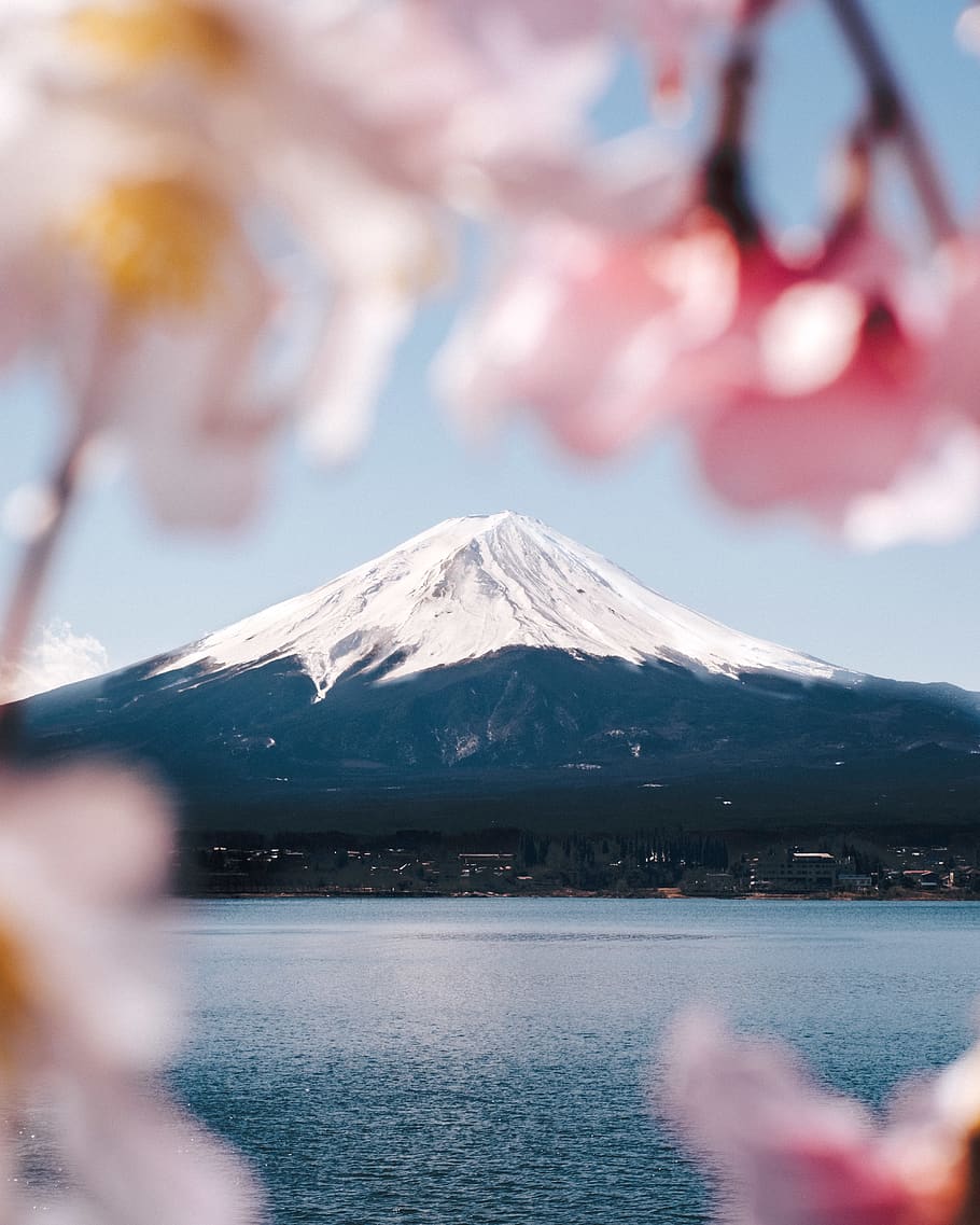 Mount Fuji, mountain, snow, cold temperature, scenics - nature HD wallpaper
