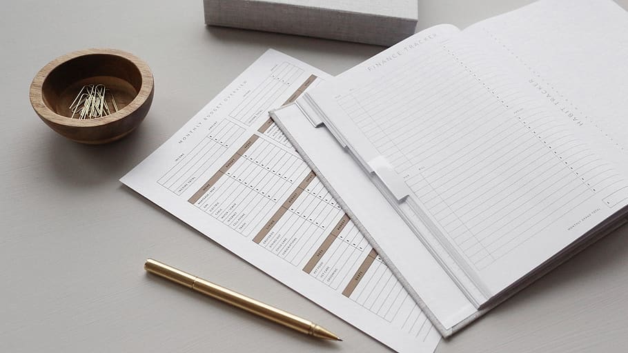 white printer paper, book, text, diary, grey, pen, page, calendar HD wallpaper