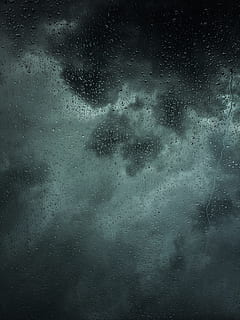 dew drops on glass panel, droplet, rain, rainy, raining, sky HD wallpaper