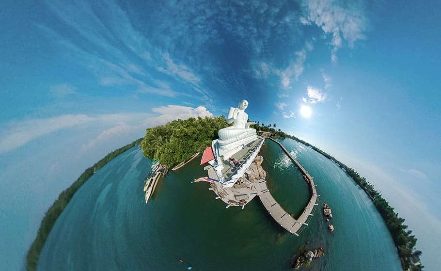 Earth Wallpaper, 360 photography, clouds, daylight, dock, environment HD wallpaper