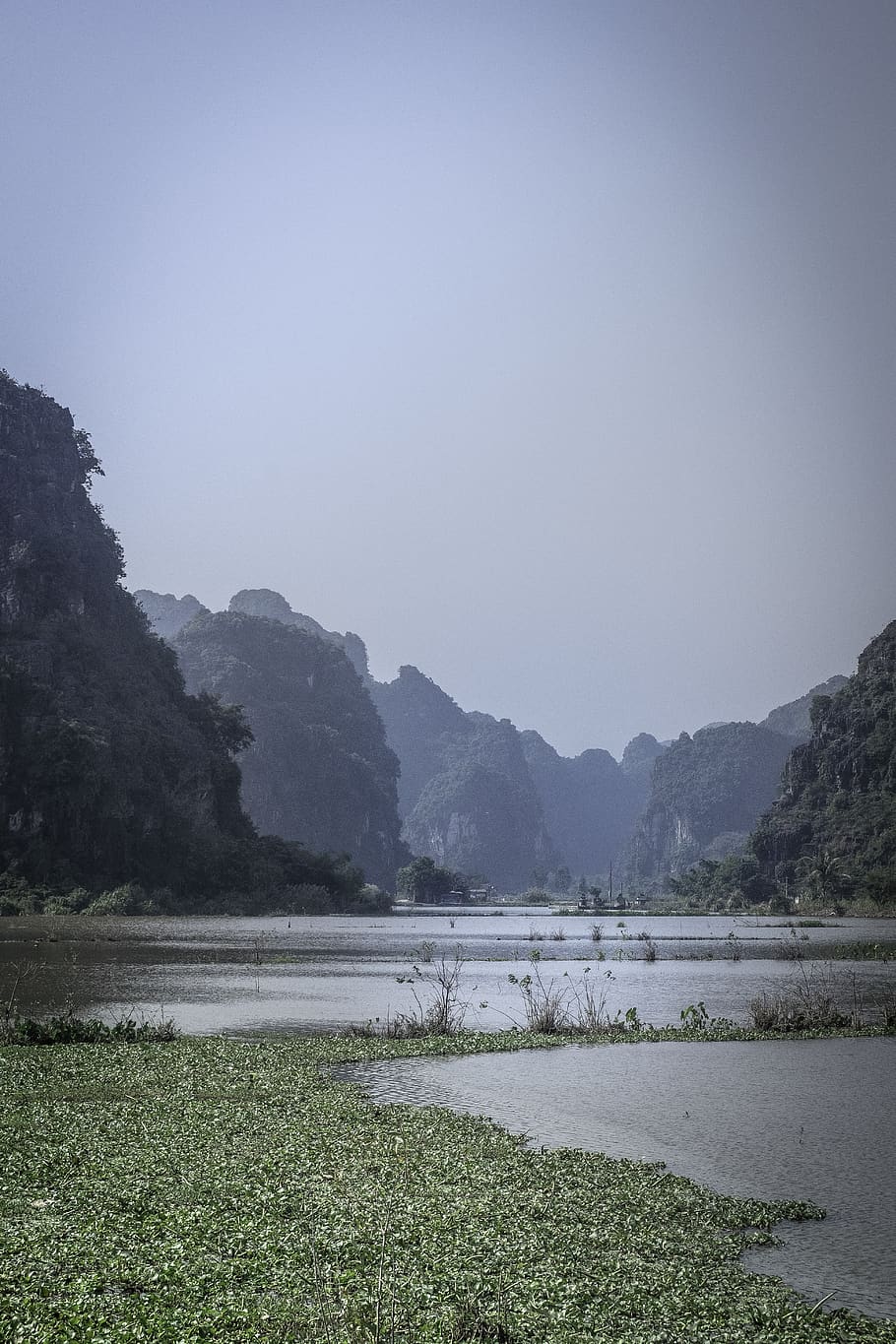 vietnam, ninh bình province, lake, water, asia, weather, sun, HD wallpaper
