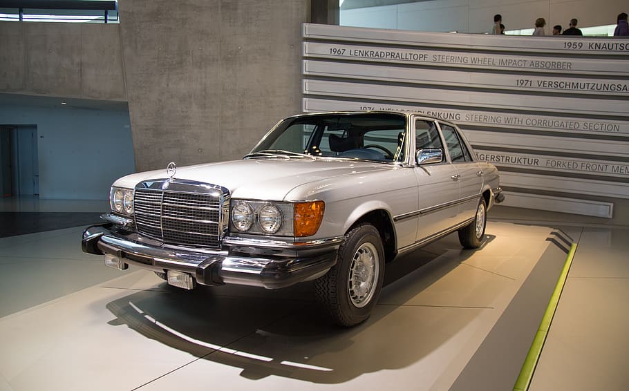 silver sedan, vehicle, car, transportation, automobile, person HD wallpaper