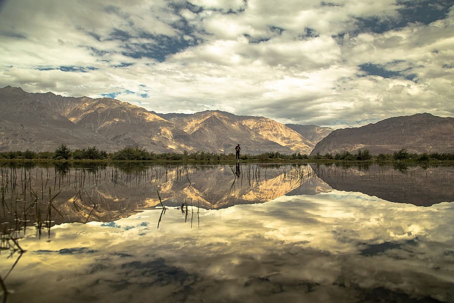 nature, weather, outdoors, cloud, cumulus, sky, mountain, mountain range HD wallpaper