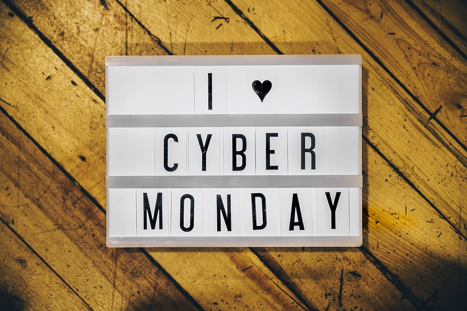 I Heart Cyber Monday Photo, Flatlay, Sale, Black Friday Cyber Monday