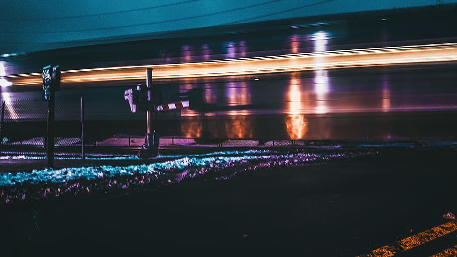 united states, hackensack, motion, blurred motion, illuminated HD wallpaper